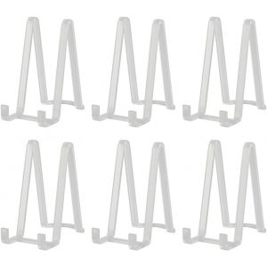 KALANKA-Chevalet Support Assiette Decorative - Porte Assiette | Presentoir Cadre Photo Livre de Table- Chevalet Presentation Plastique - 15 cm (6 pi&egrave;ces) - Neuf