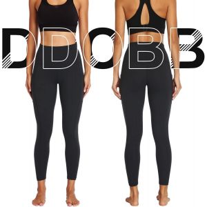 Lot De Leggings Pantalon De Jogging Legging De Sport Femme Avec Poche Taille Haute Respirant Jambière - Neuf