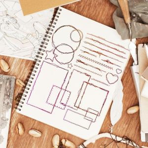 Tianyi-Tampons Transparents En Fil À Coudre En Dentelle Pour Scrapbooking Bordure De Fil À Coudre Tampons Transparents En Silicone Pour La Fabrication De Cartes 8.3x5.8pouces - Neuf