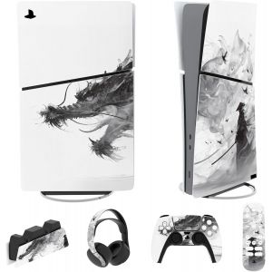 Eryi-Autocollant Protection Pour Ps5 Slim Console Accessoires,Sticker Skin Pour Ps5 Manette & Télécommande & Casque & Station De Charge,Digital Edition-Dragon Mistborn - Neuf
