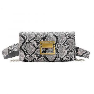 Sac &agrave; main tendance pour femme, imprim&eacute; serpent, en cuir PU, sac bandouli&egrave;re, sac banane - Neuf