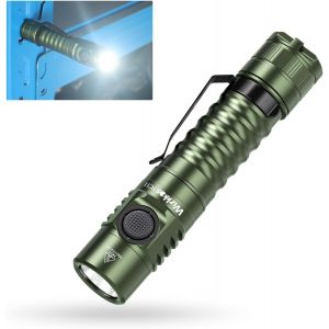 Fc11 Mini Lampe De Poche Led Rechargeable 1300lumen Lampes De Poche Longue Portée Usbc¿Lampe De Poche Tactique Avec Ip67 Lampe Torche Magnétique Pour Le Camping¿Cri 90 Vert 5000k - Neuf