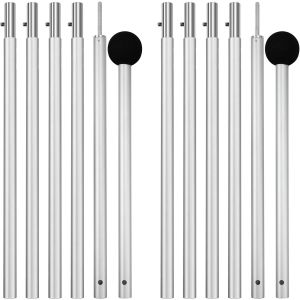 Yemaesre-Poteaux D'auvent Poteaux Pour Tentes De Plage Abris De Plage Bâche D'auvent Aluminium Longueur Réglable Utilisation Flexible - Neuf