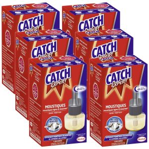CATCH Lot de 6 Recharges électrique 45 nuits sans parfum - 1 recharge - Neuf