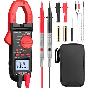 600A Pince Ampèremétrique NCV Numérique,2000count Multimetre Professionnel TRMS Pince Multimètre Courant AC Tension AC/DC NCV Continuité Résistance Température Diode Hz - Neuf