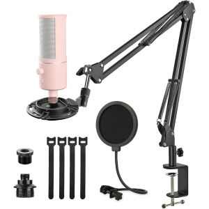 lbgwp60-Razer Seiren X Boom Arm Avec Protection Contre L'Éjection, Support D'Amortisseur, Bras De Microphone Attache Câble Et Fixation Dure Améliorée Pour Le Microphone De Streaming Razer Seiren X - Neuf