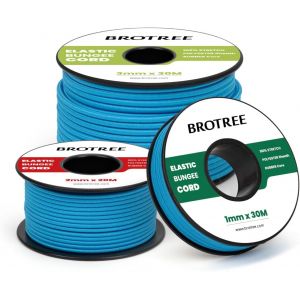 Tianyi-Cordon Elastique Corde Élastique 3mm X 20m Fil Elastique Couture Sandow Elastique Rond Pour Bracelet, Couture, Perle, Collier, Bijoux, Chapeaux, Tente Et Sac Dos - Bleu - Neuf