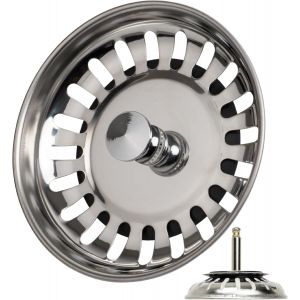 Strainer basket for sink,with &Oslash; 80 mm,Spindle exceeds 27-57 mm in the drain,&Oslash; 8 mm Spindle,Stainless Steel Basket Plug,Sieve for sink,strainer basket - Neuf