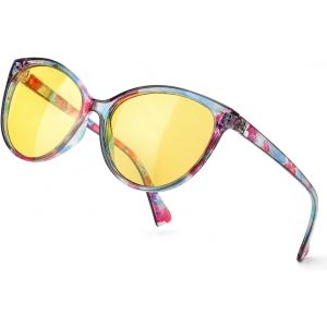 Lunettes De Vision Nocturne Polaris&eacute;es Pour Femmes, Lunettes De Conduite Nocturne R&eacute;duisent L'&eacute;blouissement Lunettes De Nuit Protection Uva Uvb - Neuf