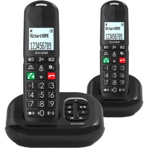 Xl685 Voice Duo - T&eacute;l&eacute;phone Fixe Sans Fil Dect Senior Format Xl Avec R&eacute;pondeur - &Eacute;cran Haute Lisibilit&eacute; - Grandes Touches - Audio Boost - Mains Libres - Blocage Des Appels - 2 Combin&eacute;s - Noir - Neuf