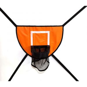 1 Ensemble De Panier De Basket-Ball Orange Pour Trampoline, Mini Panier De Basket-Ball, Planche D'intérieur Universelle Avec Pompe Et 1 Mini Ballon - Neuf