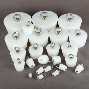 Silicone Bouchon Bouchon Conique 38x48x30mm avec de l'Acier Inoxydable Anneau de Levage pour le Réservoir de Poissons et Lavabo d'Étanchéité Imperméable à l'eau - Neuf