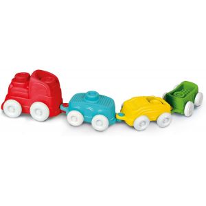 Train Sensoriel Clemmy D&egrave;s 6 Mois-Premi&egrave;res Briques Jouet-Jeu De Construction-Bloc Souple B&eacute;b&eacute;-Jouet &Eacute;veil-D&eacute;veloppe La Motricit&eacute; Fine De B&eacute;b&eacute;-Fabriqu&eacute; En Italie - Neuf