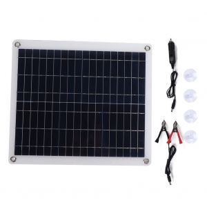 HJLIAN Mini panneau solaire en polysilicium 20 W 12 V, chargeur portable et flexible pour l'exterieur - Neuf