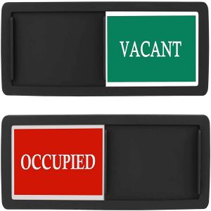 (Noir) Panneau Vacant Occupé Panneau De Porte Coulissante Panneau Ne Pas Déranger Panneau De Toilettes Panneau De Bureau Panneau De Conférence Pour Salle De Bain Bureau À Domicile Salle De Conférence - Neuf