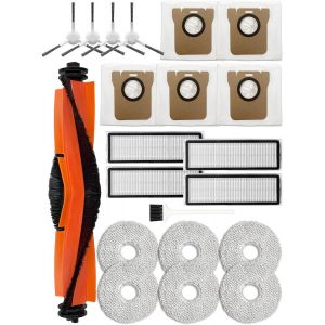 Lot de 21 pièces de rechange pour Xiaomi X10+/X20+ ; L10s Ultra/L10 Ultra/L10s pro/L10s Pro Gen 2/L10 Prime Accessoires : 2 brosses principales,6 brosses latérales,4 filtres HEPA,5 - Neuf