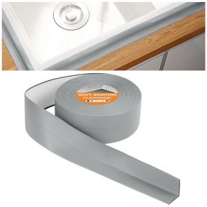 ChenQuanSarl-Joint Salle De Bain, 4,5M*38Mm Bande Etancheite Autocollante, Ruban D'Étanchéité Auto-Adhésif En Pvc Pour Baignoire, Salle De Bain, Cuisine, Anti-Moisissure, Calfeutrage(Gris) - Neuf