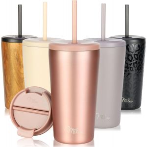 Tianyi-Mug Isotherme 500ml - Thermo Café Étanche En Acier Inoxydable, Tasse Thermique Sans Bpa, 100% Anti-Fuite(Rose Gold, 500ml) - Neuf