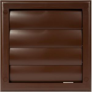 Couvercle d'aération de 10,2 cm (19,1 x 19,1 cm) - Marron - Hotte d'aération de sèche-linge - Couvercle de conduit de sèche-linge à persiennes - Capuchon de capot - Grille d'échappement - Neuf