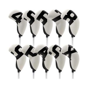 Housses De Fer De Golf,Ensemble De Housses De Fer De Golf En N&eacute;opr&egrave;ne,Housses De T&ecirc;te De Club De Golf Pour Iron Club Adapt&eacute;es &Agrave; Tous Les Golfeurs - Neuf
