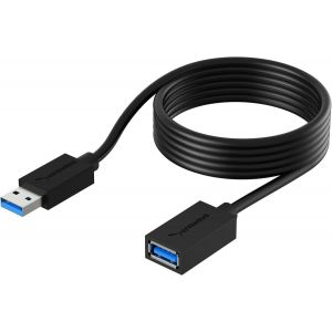 JGD-Rallonge USB 3.2, c&acirc;ble d'extension USB m&acirc;le A vers femelle A (1.8M) super vitesse 5Gbps pour PS5, PS4, pc gamer, cl&eacute; USB, clavier, scanner, hub USB, disque dur externe, et plus (CB-3060) - Neuf