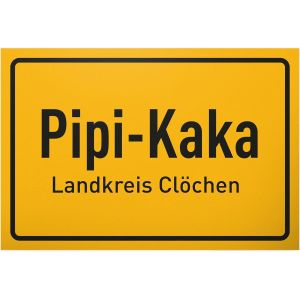 LETNERNY-Pipi Plaque De Toilettes Humoristique En Plastique Motif 30 X 20 Cm - Neuf