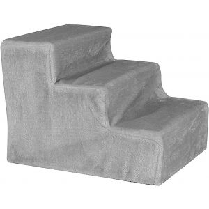 Escalier Pour Animaux Avec Housse En Peluche, 46x36x34 Cm, Marchepied Robuste, Doux Pour Les Articulations, Housse Amovible Et Lavable, Supporte Jusqu¡¯¿¿ 50 Kg, Beige - Neuf