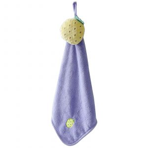 Serviette de main suspendue Microfibre dessin anim&eacute; fruit pour poup&eacute;e essuyage mouchoir - Neuf