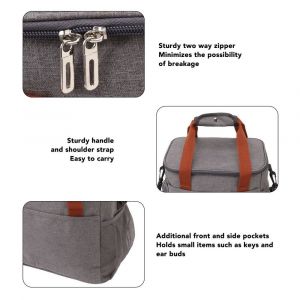 (Gris)Grand Sac &agrave; Lunch &eacute;paississant Isolation Thermique Imperm&eacute;able &eacute;tanche OB - Neuf