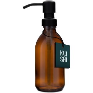 Flacon Pompe En Verre Ambré Avec Pompe En Acier Inoxydable [250 Ml,Pompe Noire],Ambré Flacons Rechargeables Marron Idéal Pour Le Lavage Des Mains,Shampooing,Après-Shampooing (Sans Bpa) - Neuf