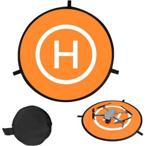 Drone Landing Pad, Tapis D'atterrissage Pliable, Accessoires De Drones, Tapis D'atterrissage Étanche Universel Pour Dji Mavic 2 Pro Zoom/Mavic Air 2/ Mavic Pro/Fimi X8se Quadcopter, Diamètre 55cm - Neuf