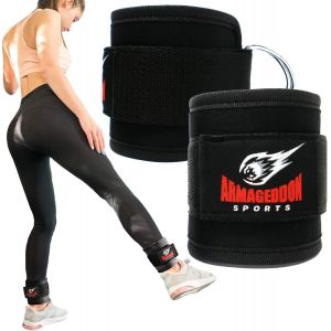 Sangle Cheville Musculation Poulie Femme-2 Pi&egrave;ces Ankle Strap Fitness Avec Anneaux D-Sangle Kickback Cheville Pour Fessiers,Jambes,Abducteurs-Accessoire Gym & C&acirc;ble Machine.[K492] - Neuf