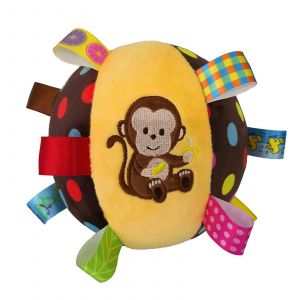 Hjlian (Singe) Jouet Sonore Pour Chien Peluche Clochette Balle 15 Cm - Neuf