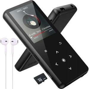 Lecteur Mp3 32Go Bluetooth 5.0, Lecteur Musical Sans Perte Hifi Baladeur Portable Haut-Parleur Hd Int&eacute;gr&eacute;, Vid&eacute;o, Enregistrement Vocal, Radio Fm, Livre &Eacute;lectronique Prise En Charge Jusqu'&Agrave; 128Go - Neuf