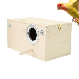 Nichoir En Bois Pour Perroquets Et Inseparables, Usage Interieur Et Exterieur - Neuf