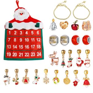 Le Compte &Agrave; Rebours De No&euml;l Calendrier De Sac En Tissu &Agrave; L'aveugle Bo&icirc;te&iquest;2023 Calendrier De L'avent Enfant Fille, No&euml;l, Calendrier De Bijoux Bracelet Fille De 5 &Agrave; 12 Ans, - Neuf