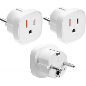 JGD-Adaptateur &Eacute;tats-Unis Allemagne, 3 adaptateurs US vers UE, adaptateur &Eacute;tats-Unis vers UE, adaptateur prise US vers UE, adaptateur am&eacute;ricain allemand, adaptateur US vers UE, adaptateur prise US ve - Neuf