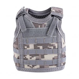 Gilet Tactique D'exterieur, Mini Gilet Reglable, Support Pour Canettes Et Bouteilles, Couleur Acu - Neuf