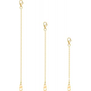 Lot De 3 Rallonges De Cha&icirc;ne Dor&eacute;es, Rallonges De Bijoux, Rallonges Pour Colliers, Rallonges De Collier, Extension De Cha&icirc;ne En Acier Inoxydable, Pour La Fabrication De Bijoux Diy, Tissu - Neuf