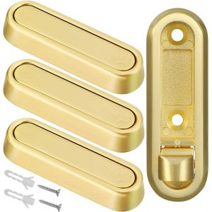 Lot de 4 Crochets Adh&eacute;sifs Muraux Dor&eacute;s &iquest; Pat&egrave;res Sans en Alliage de Zinc, &Eacute;tanches et Antirouille, Porte-Serviettes Salle de Bain, Crochets Cuisine et Entr&eacute;e, D&eacute;coration Murale &Eacute;l&eacute;gante - Neuf