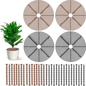 Teppe-4pcs Grille De Pot De Fleurs, 30cm Couvercle De Pot De Fleurs, Grilles V&eacute;g&eacute;tales De Protection Des Plantes, Hangar De Pot De Fleurs Pour Chats, Chiens, Animaux Domestiques Ou Enfants - Neuf
