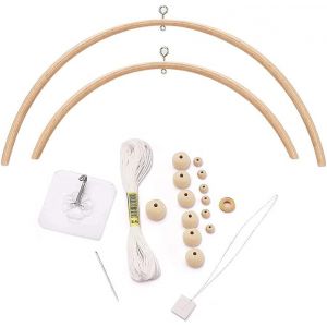 Mevronisshop-Carillon &Agrave; Vent En Bois &Agrave; Suspendre Avec Cadre En Bois Pour Cr&egrave;che Et Berceau - Neuf