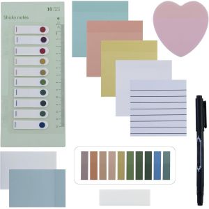 Lot De 650 Notes Adh&eacute;sives Transparentes Et Transparentes Avec 1 Bloc De Notes Adh&eacute;sives &Agrave; Pois - Neuf