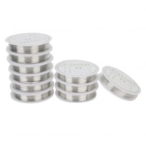Lot De 10 Fils De Cuivre De 0,6 Mm Pour Fabrication De Bijoux Et De Perles - Neuf