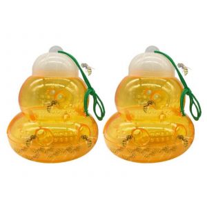 Lot de 2 pi&egrave;ges &agrave; gu&ecirc;pes r&eacute;utilisables d'ext&eacute;rieur avec cordon pour la capture d'insectes - Neuf