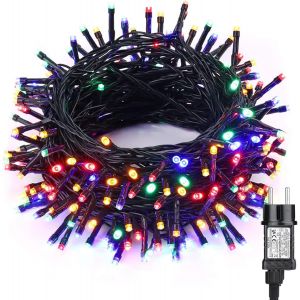 No&euml;l Multicolore, 20M 200 LED Int&eacute;rieur et Ext&eacute;rieur F&eacute;e Lumineuse D&eacute;corative Fil Vert Fairy Lights avec 8 Modes &Eacute;tanche pour No&euml;l Arbre Mariage H&ocirc;tel F&ecirc;te Anniversaire - Neuf