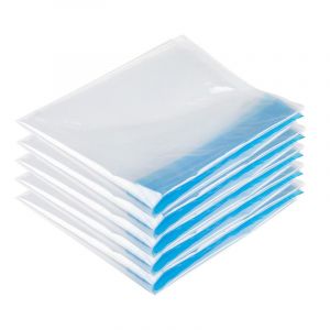Sacs de rangement sous vide roulés à la main, 5 pièces, réutilisables, pour voyage, housse de rangement sous vide, gain de place - Neuf