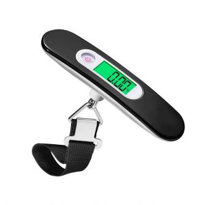 Balance électronique portable pour bagages, capacité maximale de 50 kg (110 lb, g, oz, kg), fonction tare, pour voyages, courses, bureau de poste, usage domestique et extérieur (noir). - Neuf
