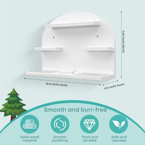 &Eacute;tag&egrave;re magn&eacute;tique pour figurines Tonie, &eacute;tag&egrave;res murales pour la Toniebox, organisateur pour ranger les figurines de jeu audio Tonie, station de charge compatible pour chambre d'enfant, en bois de - Neuf