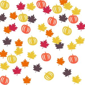 Lot de 100 confettis &iquest;&iquest; paillettes en forme de feuille d'automne et de citrouille pour Thanksgiving, Halloween, mariages d'automne, f&iquest;&ordm;tes pr&iquest;&iquest;natales et r&iquest;&iquest;coltes d'automne, d&iquest;&iquest;corations de table - Neuf